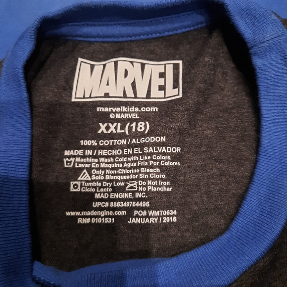 Marvel Avengers T-Shirt Size XXL 18 Captain America Spiderman Hulk Iron Man - Picture 4 of 4